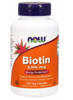 NOW Biotin 5000 mg. 