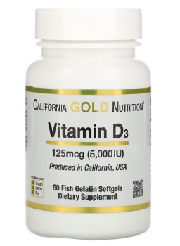 California Gold Nutrition Vitamin D3 5000 МЕ 