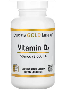 California Gold Nutrition Vitamin D3 2000 МЕ