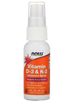 NOW Vitamin D-3&K-2 Liposomal Spray