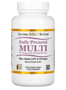 California Gold Nutrition Daily Prenatal Multi for Pregnant & Nursing Mothers