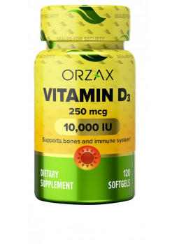 Orzax Vitamin D3 10000IU 