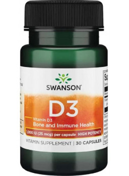 Swanson Vitamin D3 High Potency 1000 IU 